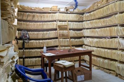 A room full of paper records.