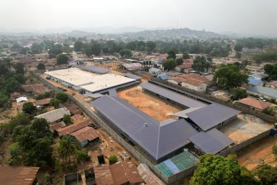 Arial shot of the Maternal Center of Excellence