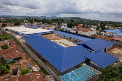 aerial view of construction site