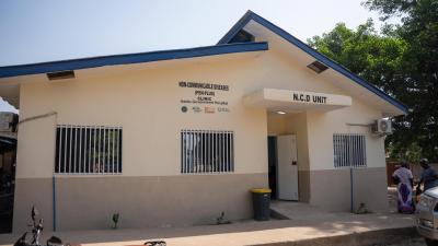 The facade of the NCD clinic expansion building which officially opened on the 4th of February 2025.