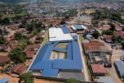 An aerial view of the Maternal Center of Excellence