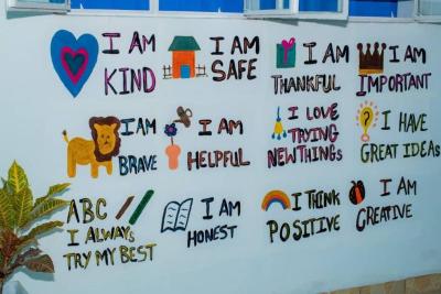 Mural with messages
