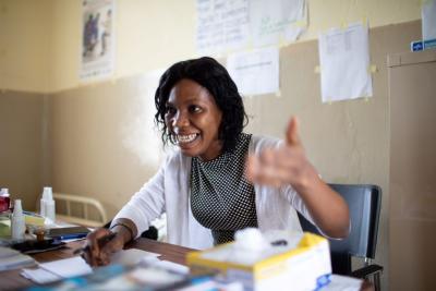 Cathy Conteh, community health officer at KGH.